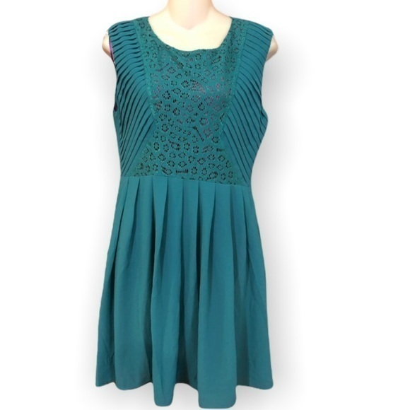 Easley teal‎ sleeveless dress lined - Picture 1 of 7